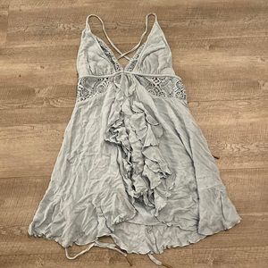 Light Blue V-Neck  Free People Dress